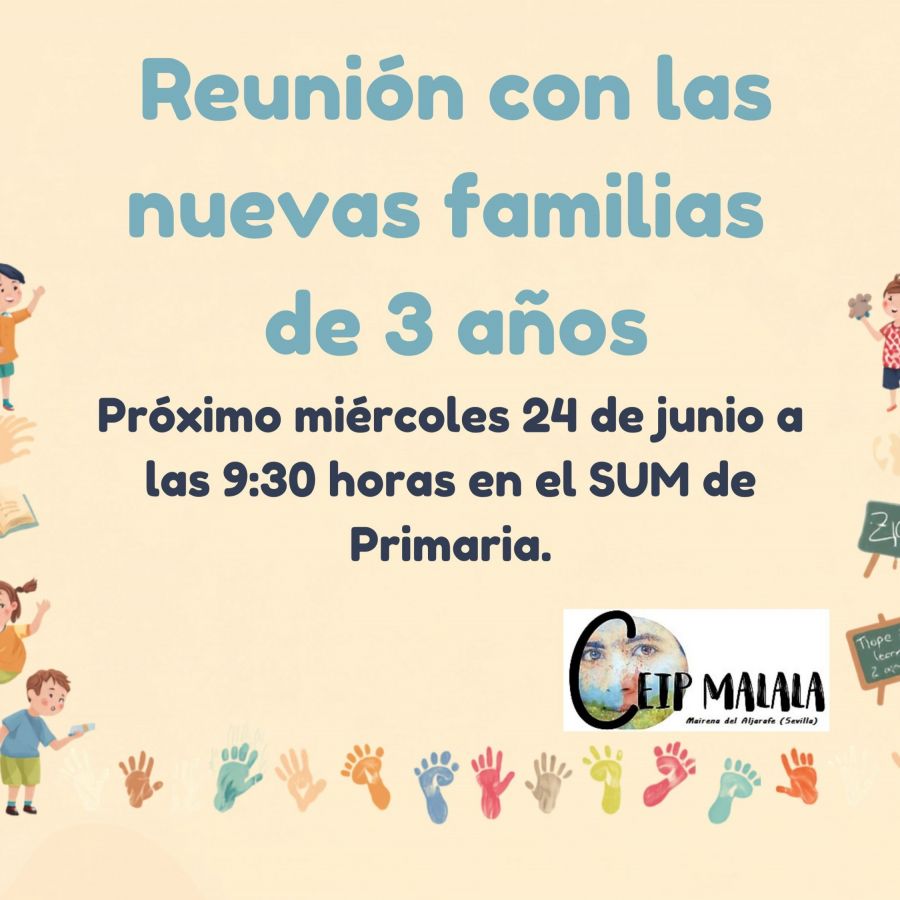 Reunión con las nuevas familias de 3 años