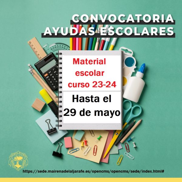 Ayudas material escolar 23-24 del Ayuntamiento de Mairena del Aljarafe