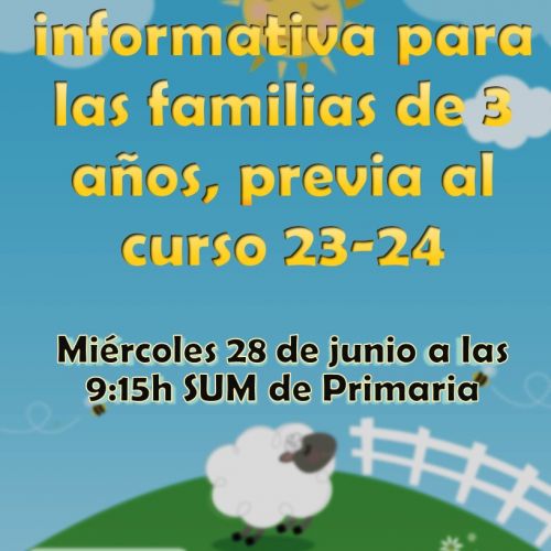 Reunión para familias de nuevo ingreso en 3 años