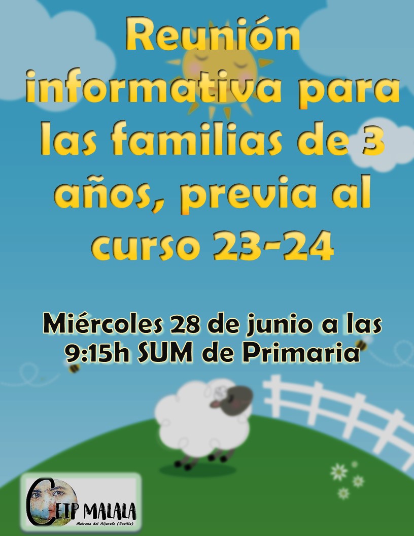Reunión para familias de nuevo ingreso en 3 años