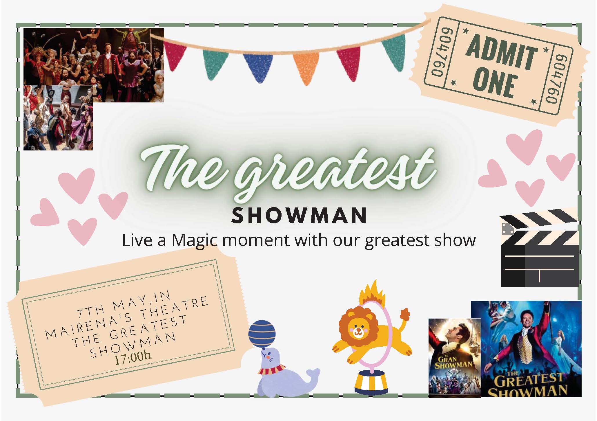 Musical en inglés The greatest Showman