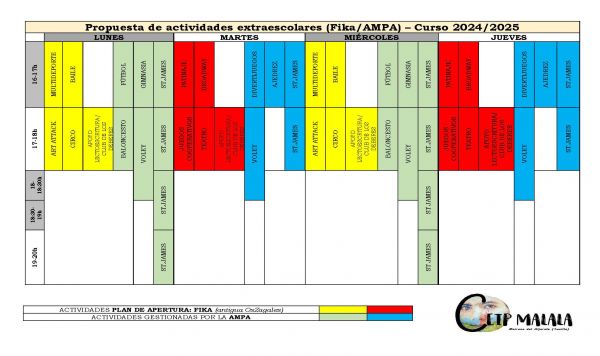 Actividades Extraescolares 24-25
