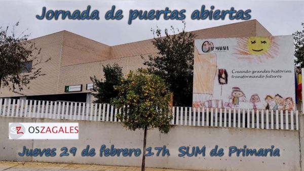 Jornada de Puertas Abiertas 29 de febrero a las 17h