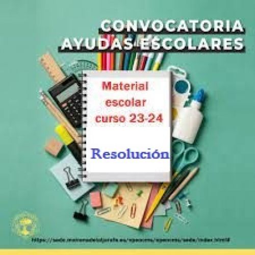 Ayudas de libros de texto y materiales del Ayuntamiento de la localidad